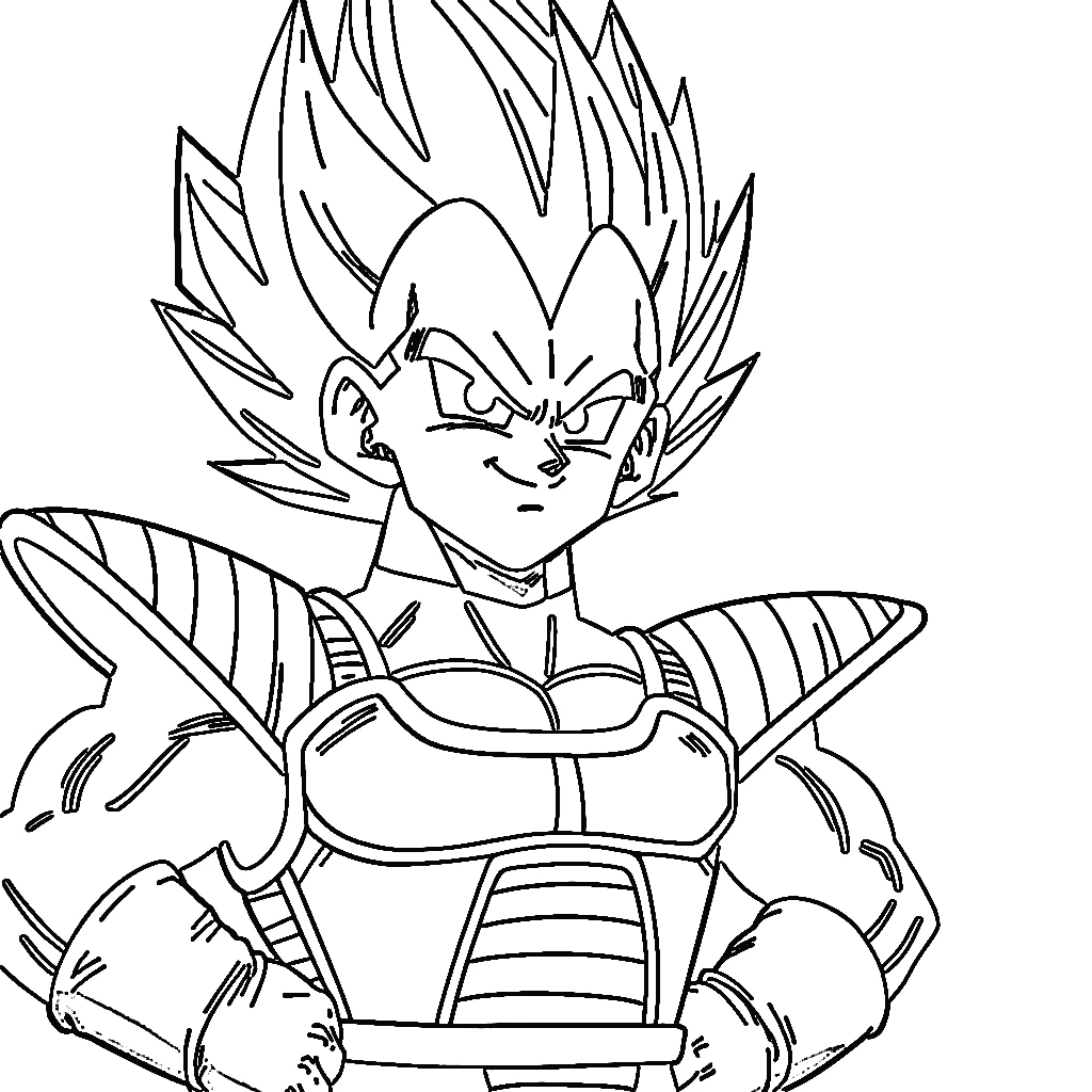 coloriage Vegeta gratuit en ligne