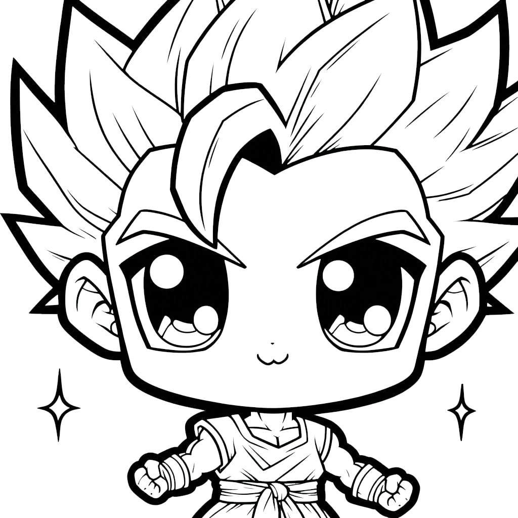 coloriage Vegeta pour enfant a imprimer gratuit 1