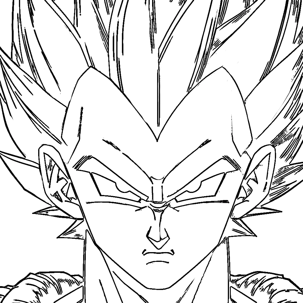 coloriage Vegeta a colorier en ligne gratuitement