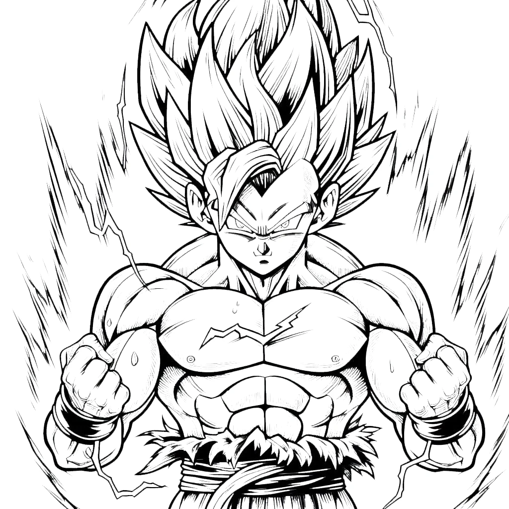 a imprimer coloriage Vegeta gratuit