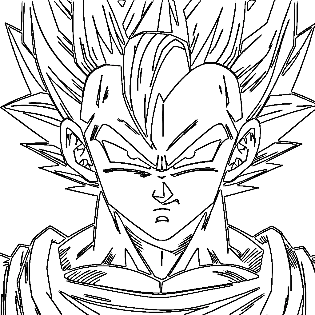 coloriage Vegeta pour enfants a imprimer gratuit