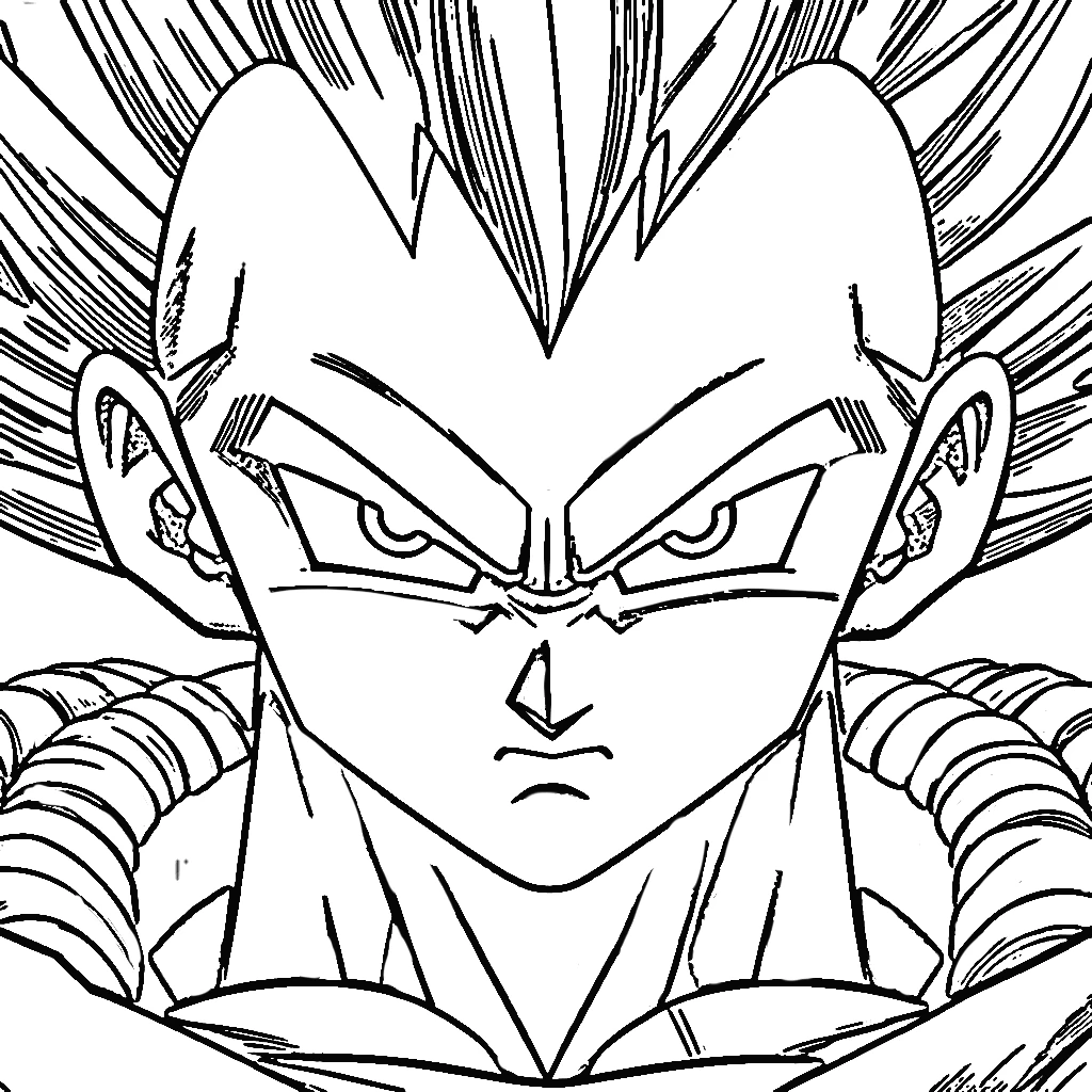 coloriage Vegeta gratuit à imprimer 1