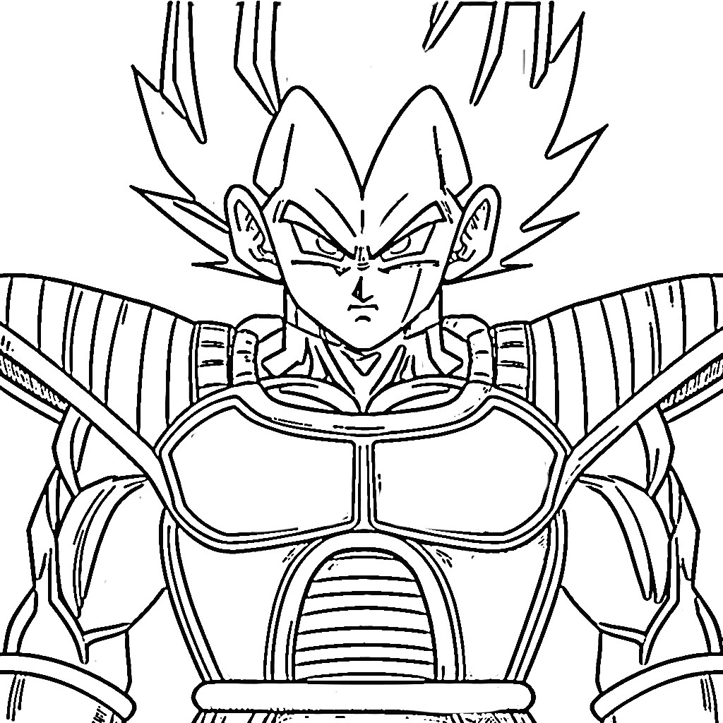 coloriage Vegeta pour bebe a imprimer 2