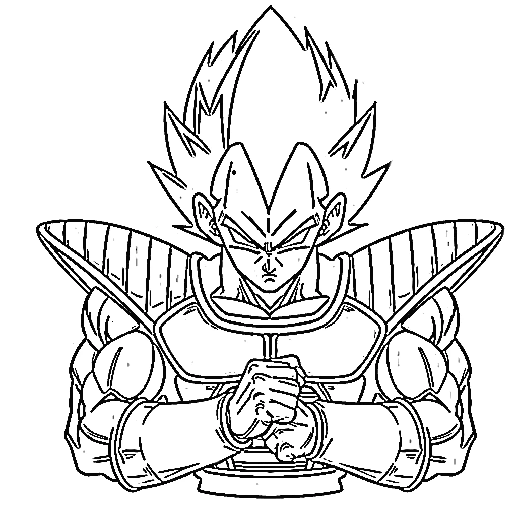 coloriage Vegeta pour enfant de à imprimer