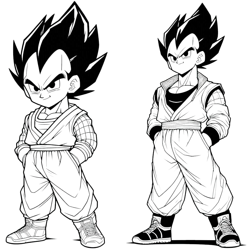 coloriage Vegeta à imprimer gratuit