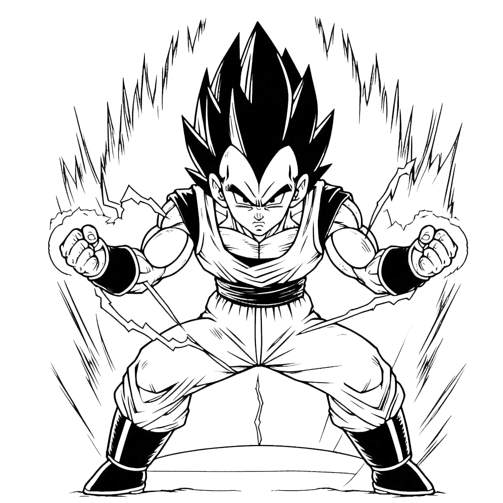 coloriage Vegeta à imprimer