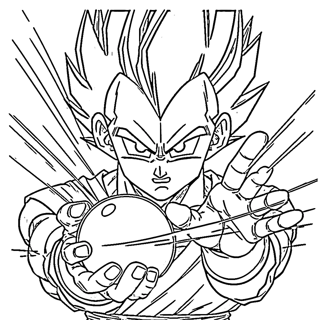 coloriage Vegeta a dessiner et imprimer 2