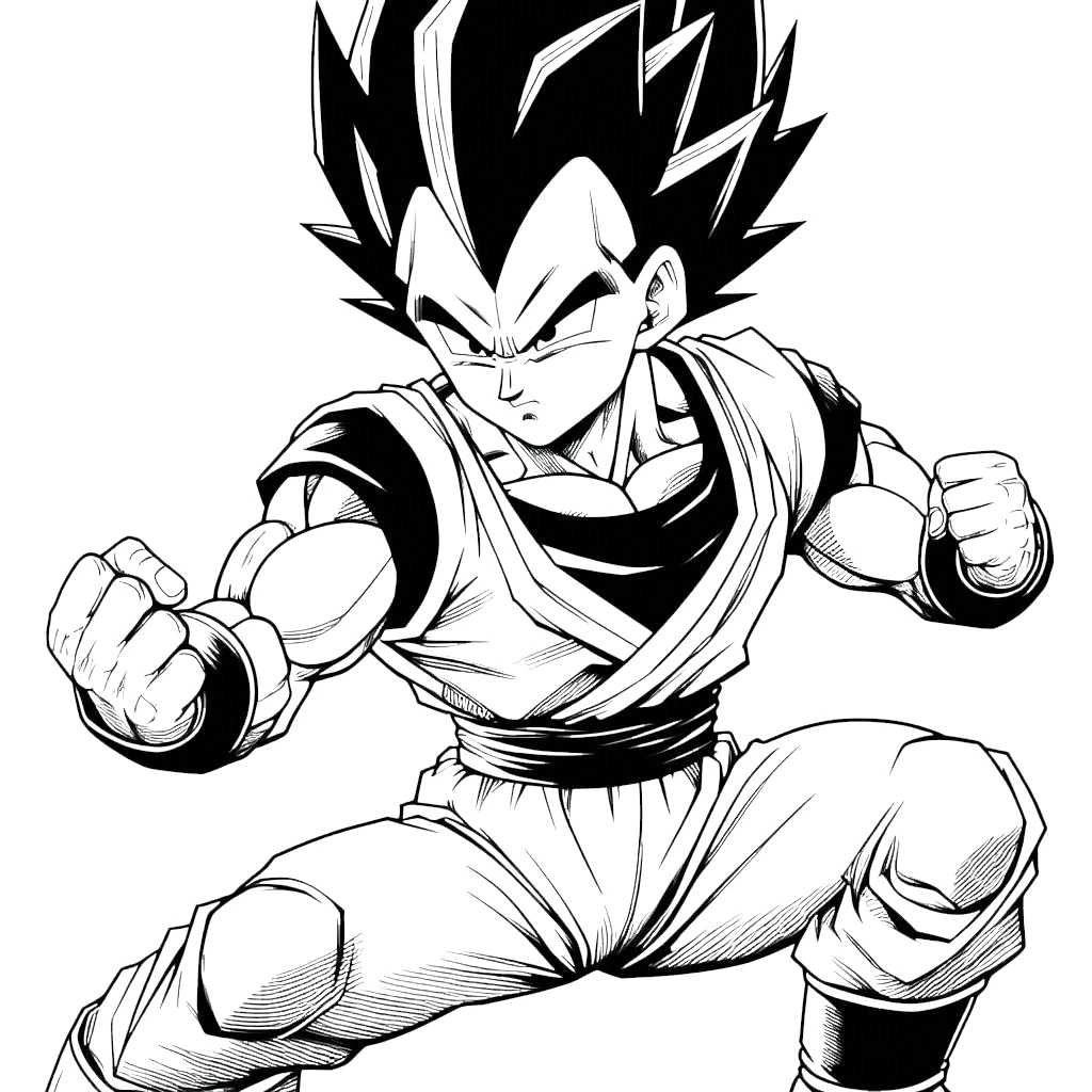 coloriage Vegeta gratuit a imprimer 1