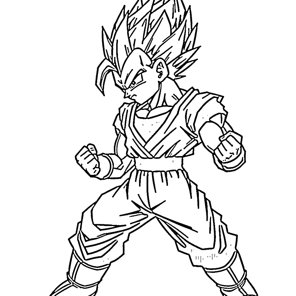 coloriage Vegeta à imprimer gratuit 1