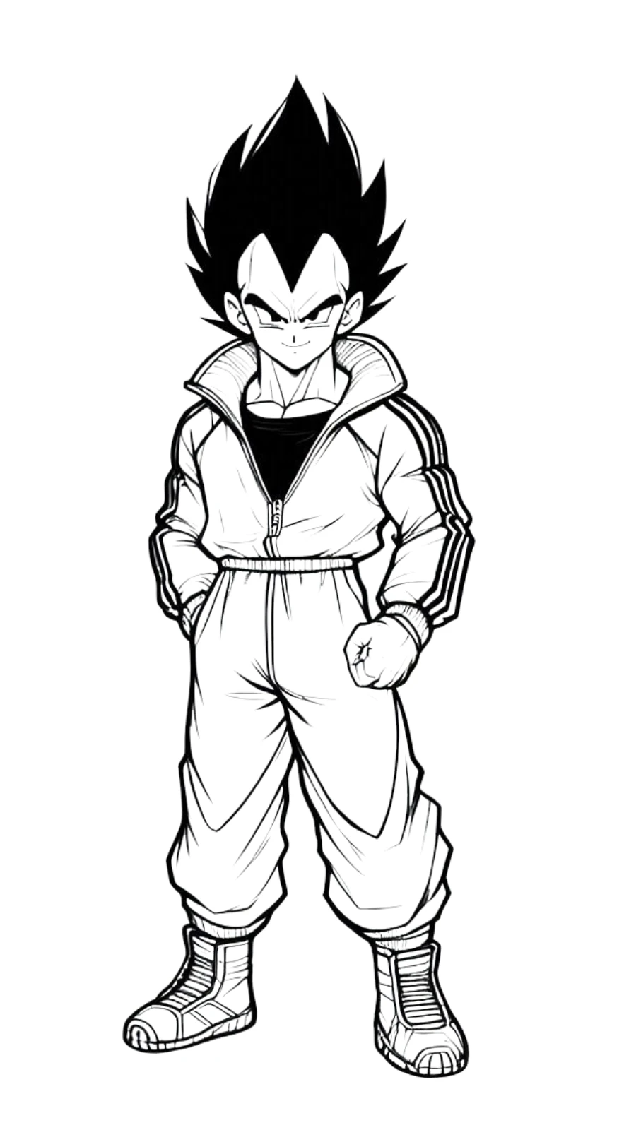 coloriage Vegeta a dessiner et imprimer