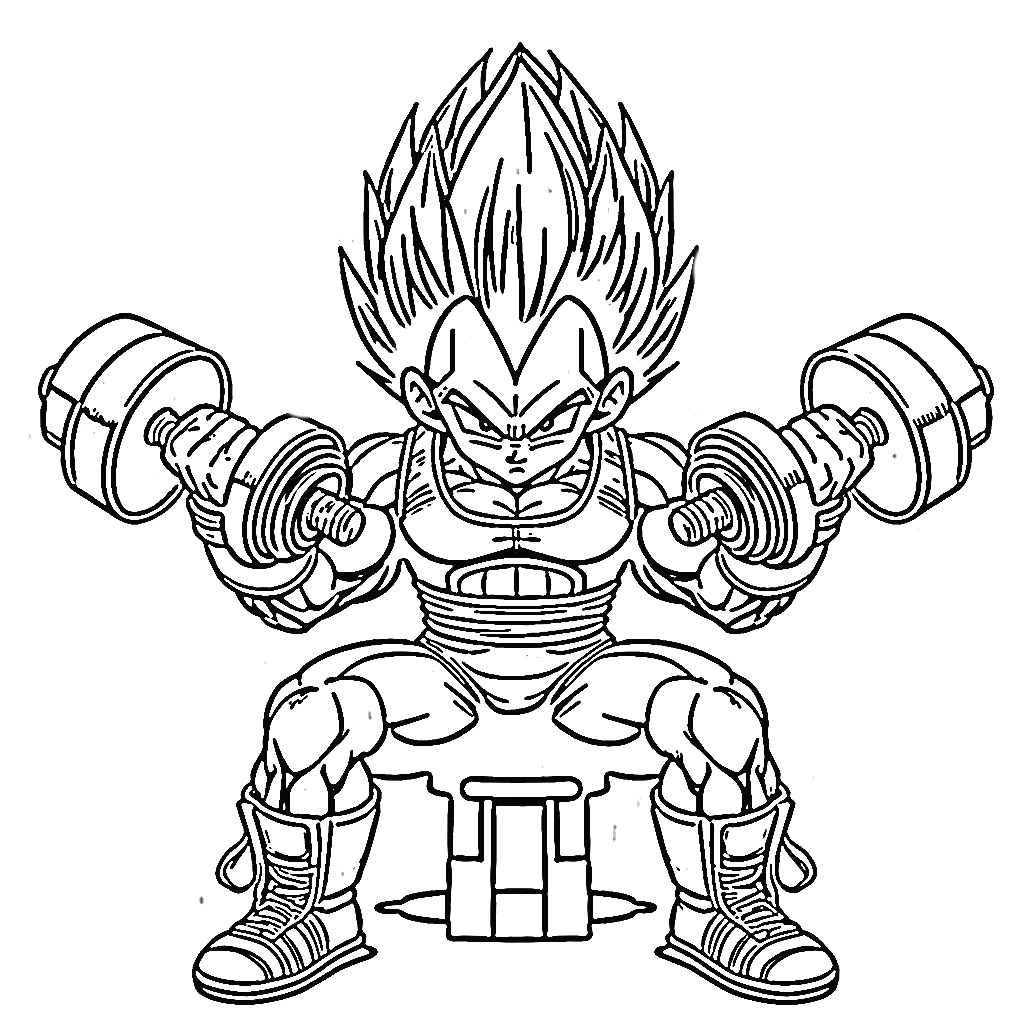 coloriage Vegeta pour enfant gratuit 1