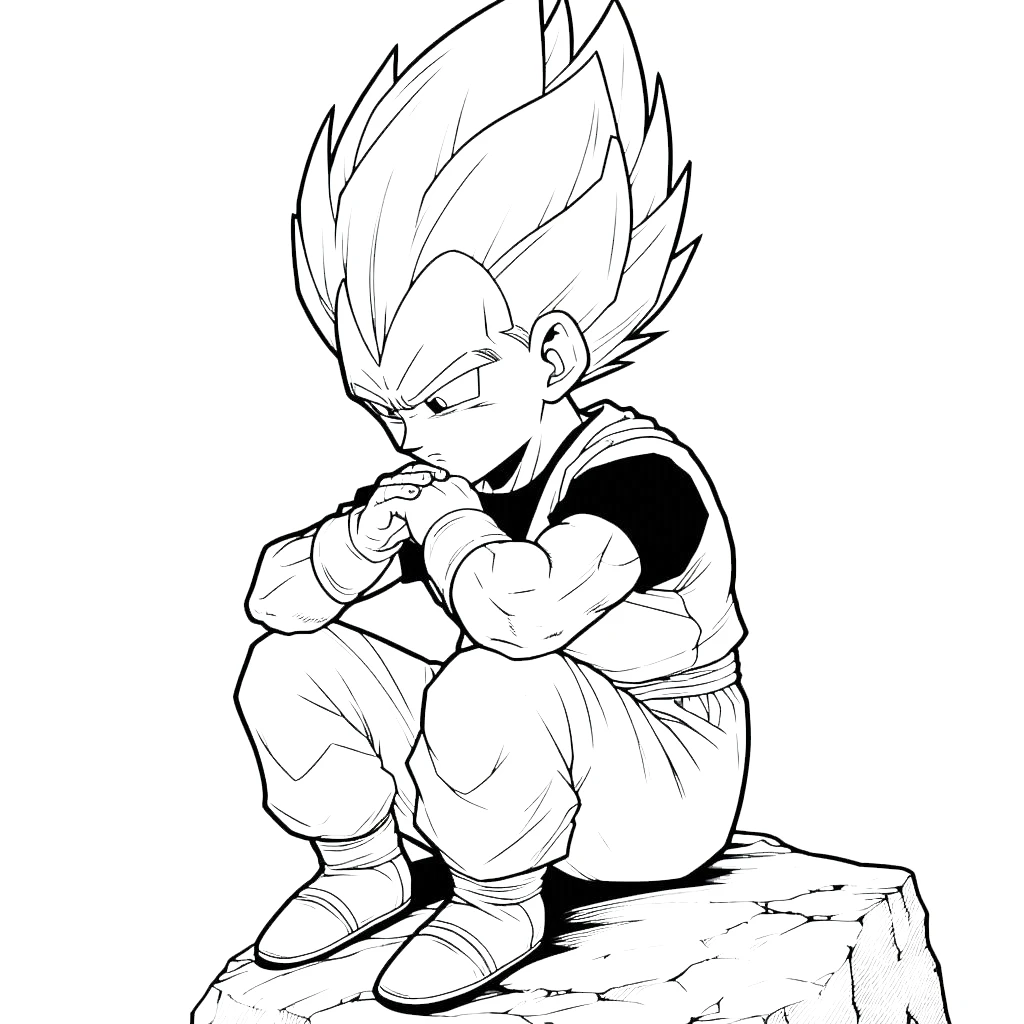 coloriage Vegeta de pour enfants 2