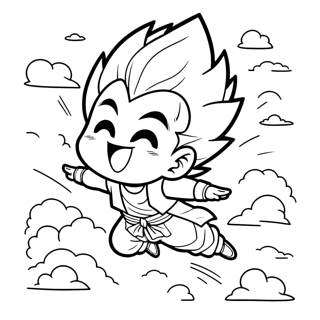 télécharger coloriage Vegeta gratuit