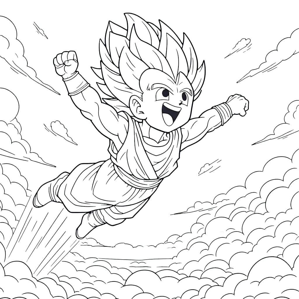 coloriage Vegeta a imprimer 1