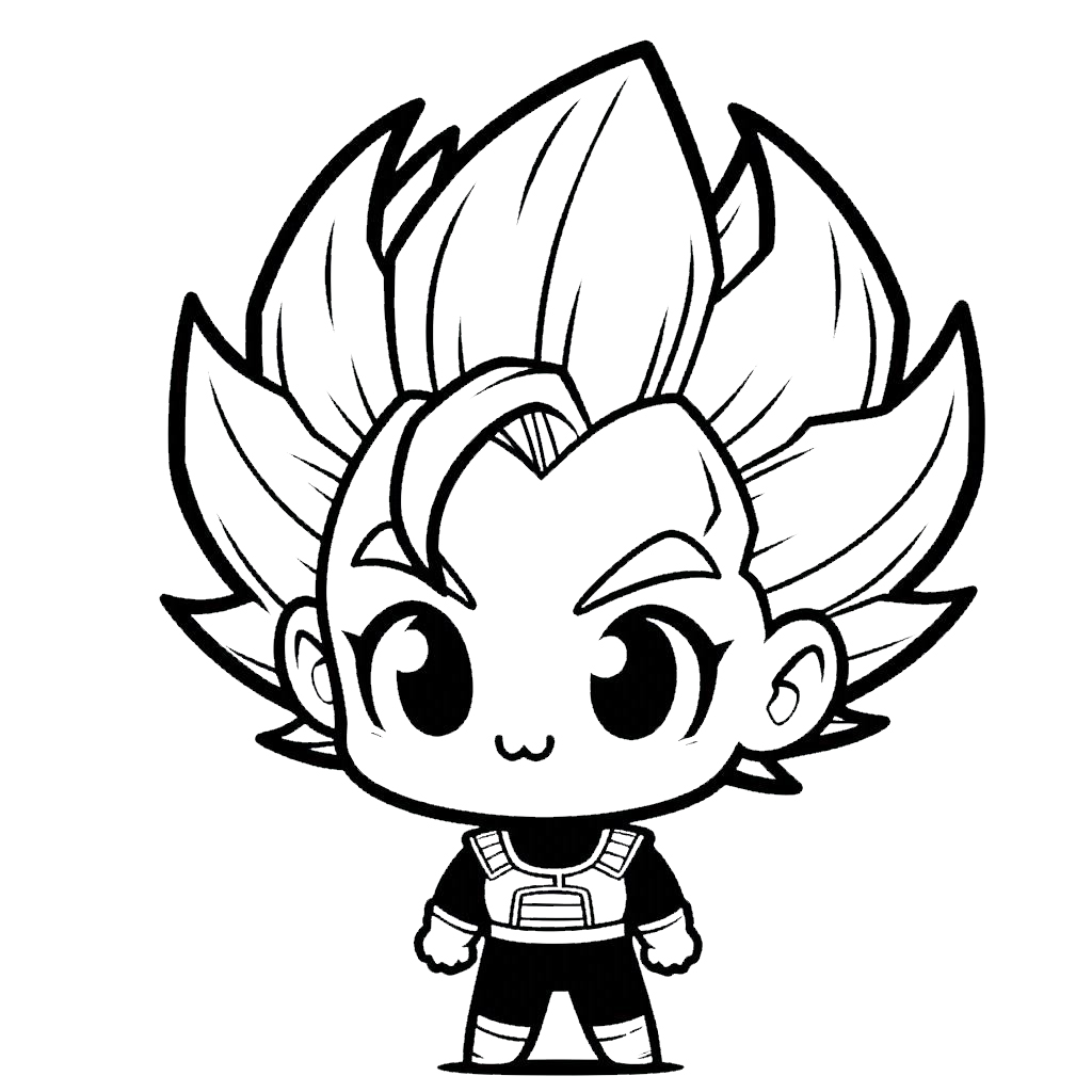 coloriage Vegeta a dessiner et imprimer 1