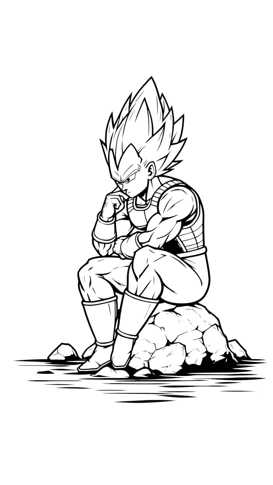 coloriage Vegeta gratuit à imprimer