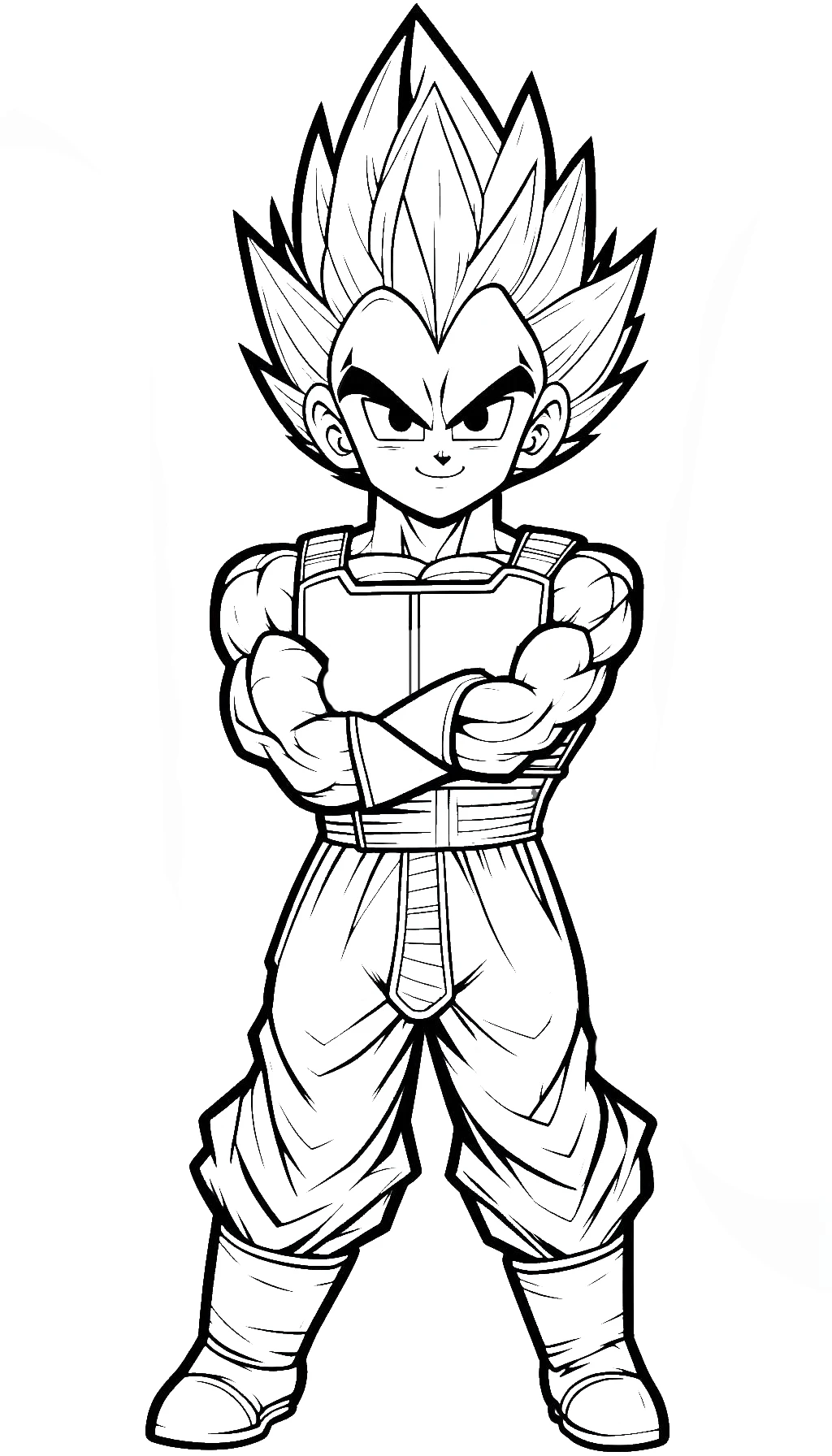 coloriage Vegeta pour enfant a imprimer gratuit