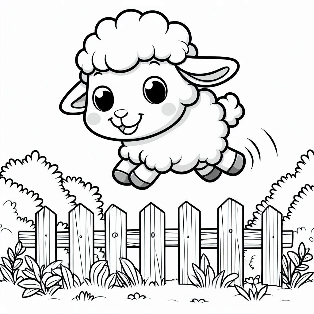 imprimer coloriage Mouton pour enfant