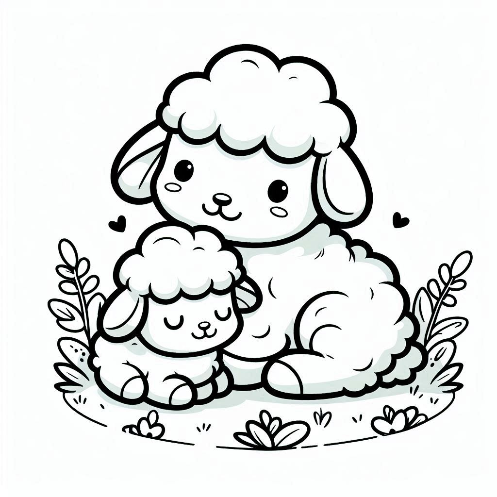 coloriage Mouton pour enfant de 5 ans