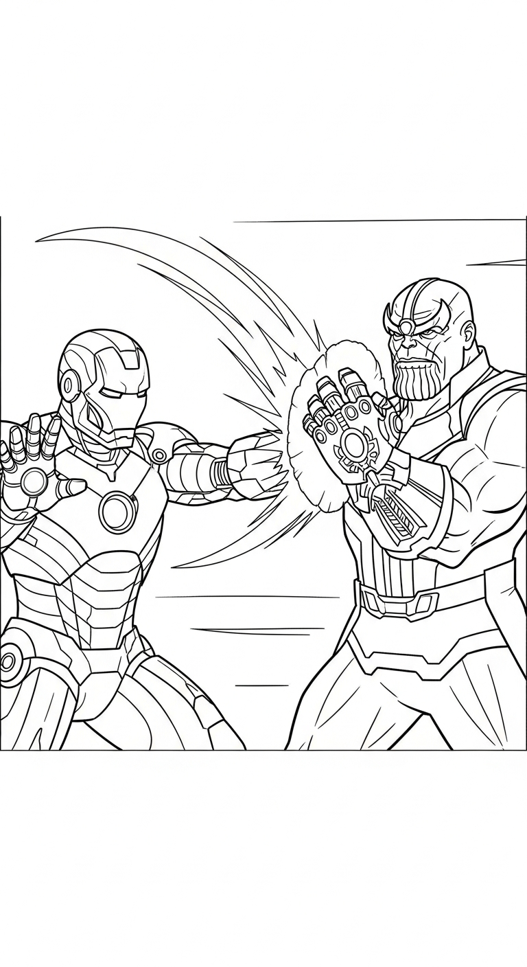 coloriage Thanos pour enfant de à imprimer
