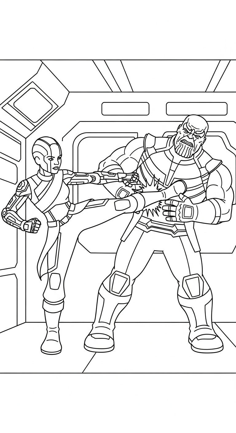 imprimer coloriage Thanos gratuit 1