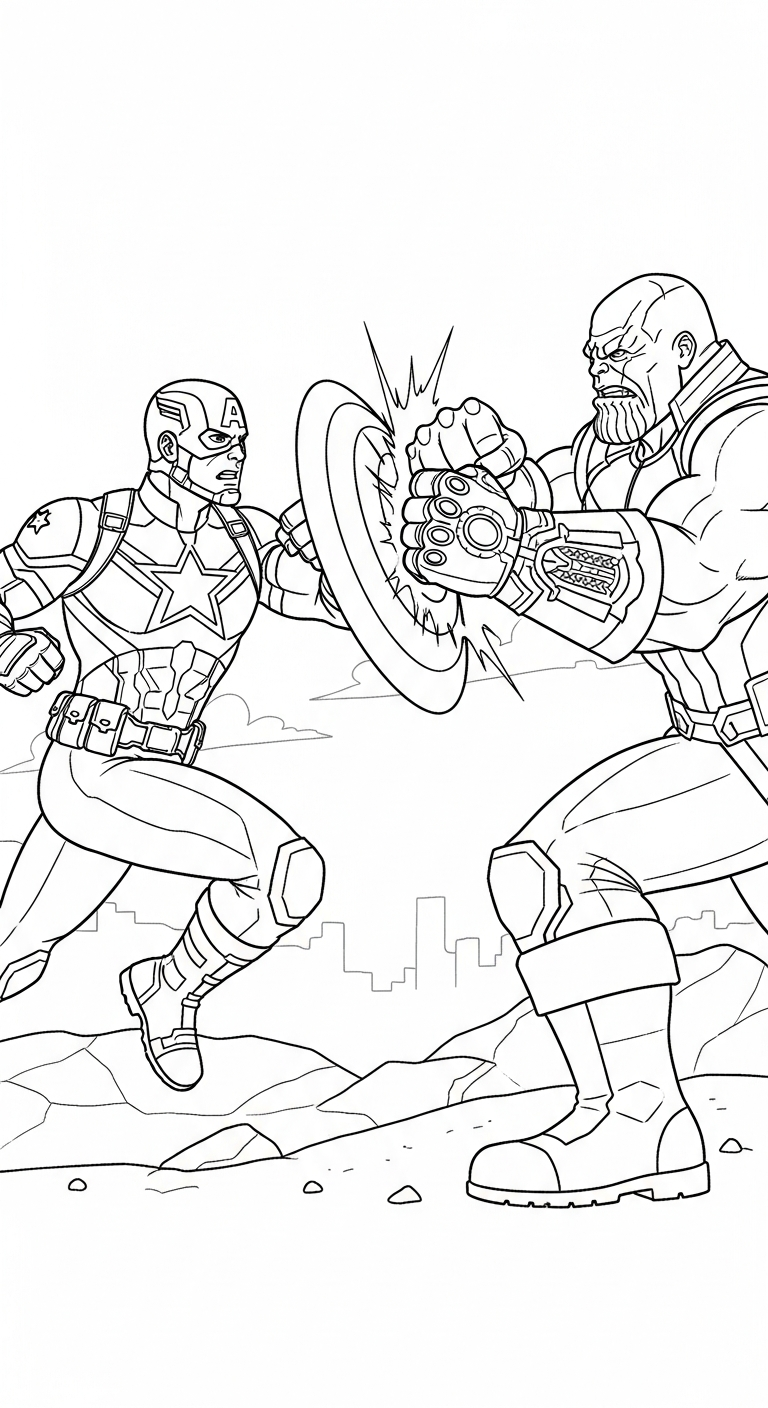 coloriage Thanos educatif pour enfant 1