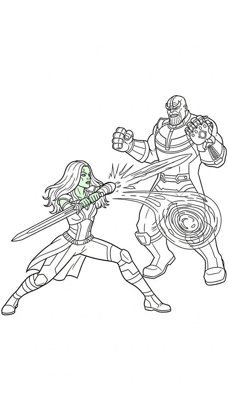 a imprimer coloriage Thanos gratuit