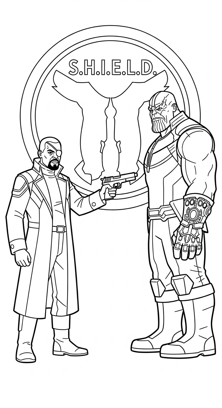 coloriage Thanos gratuit en ligne 1