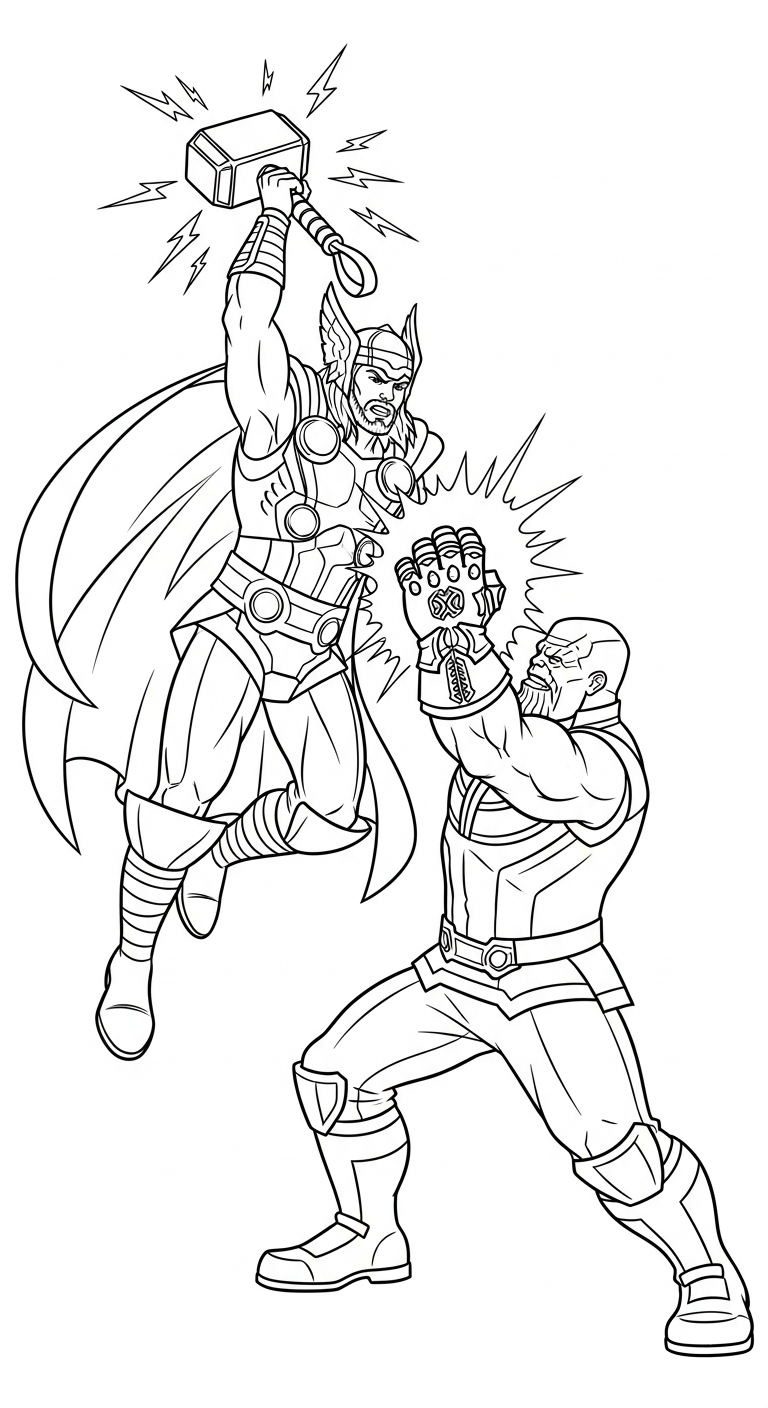 coloriage Thanos pour enfant de 6 ans