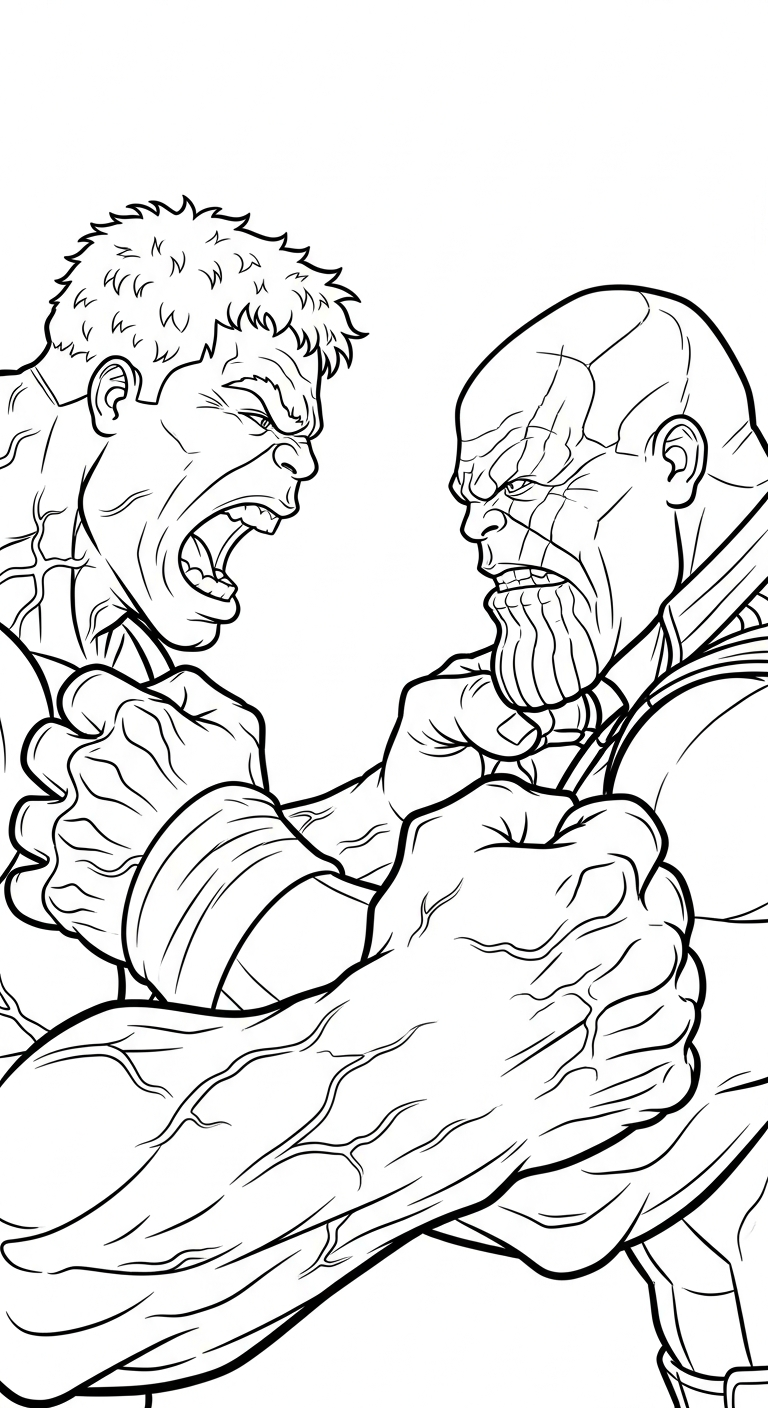 coloriage Thanos a dessiner et imprimer
