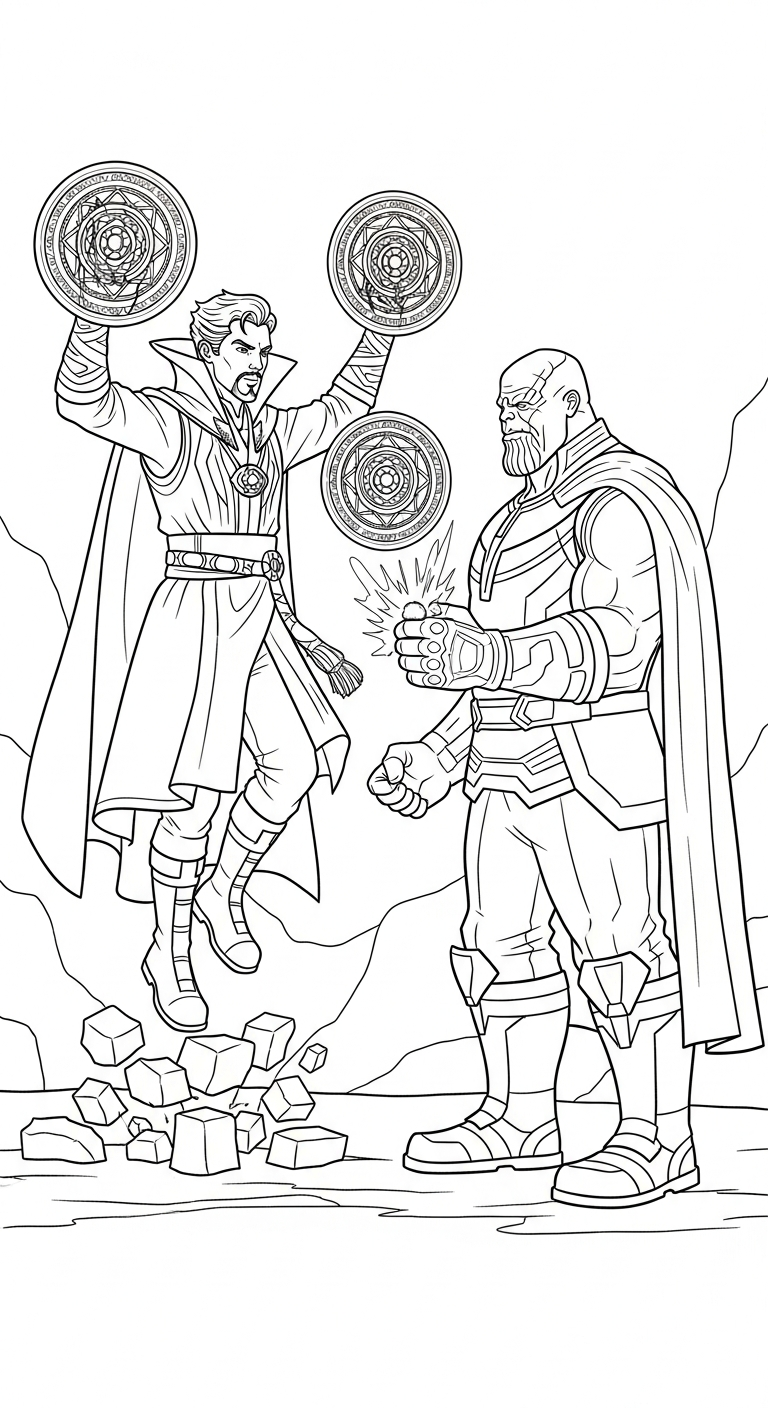 coloriage Thanos pour enfant de 6 ans 1