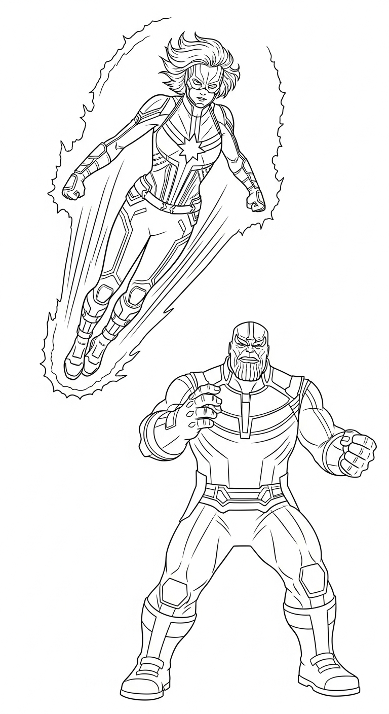 coloriage Thanos educatif pour enfant 2