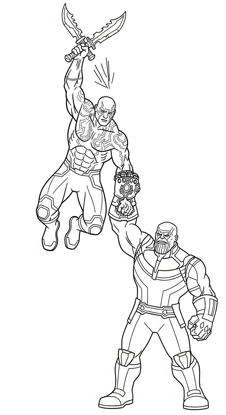 coloriage Thanos pour enfants à imprimer