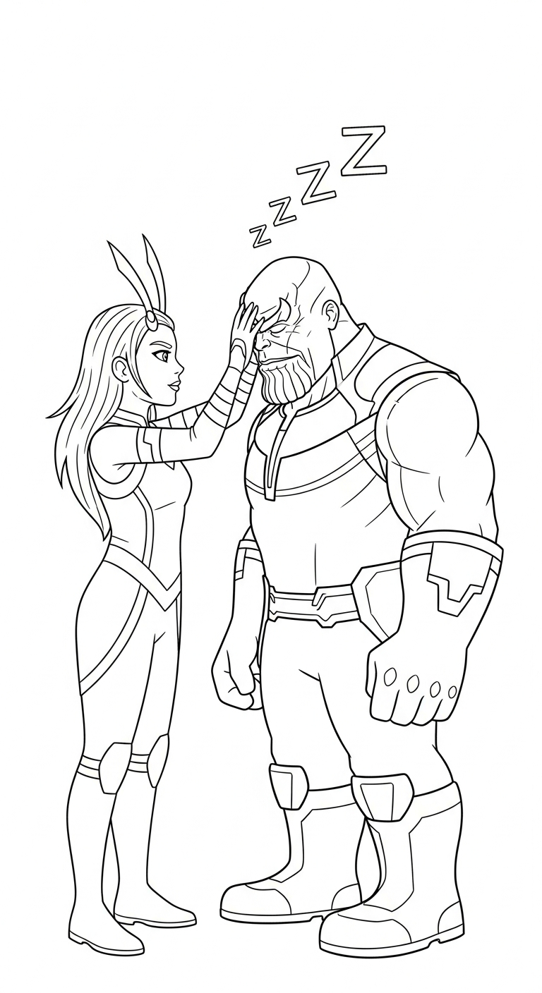 coloriage Thanos a imprimer gratuit