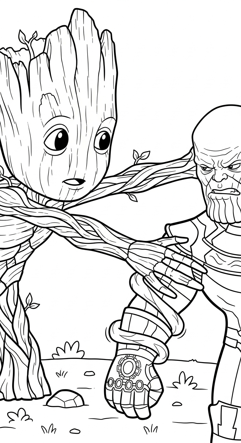 coloriage Thanos pour enfants a imprimer gratuit 1