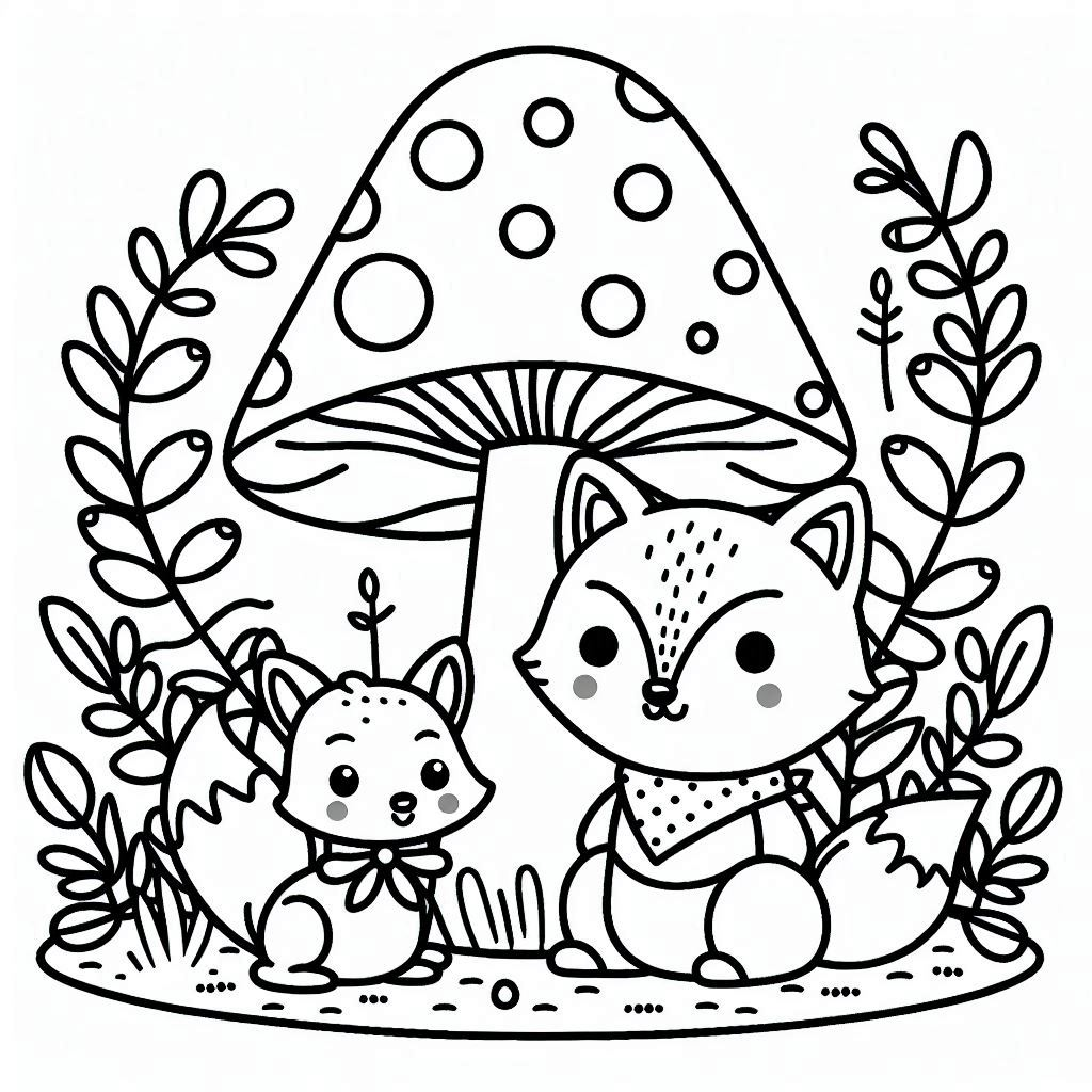 télécharger coloriage champignon gratuit