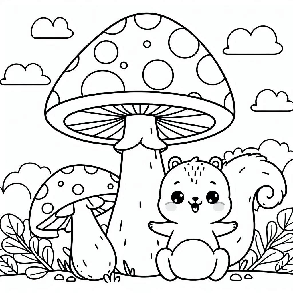 imprimer coloriage champignon gratuit