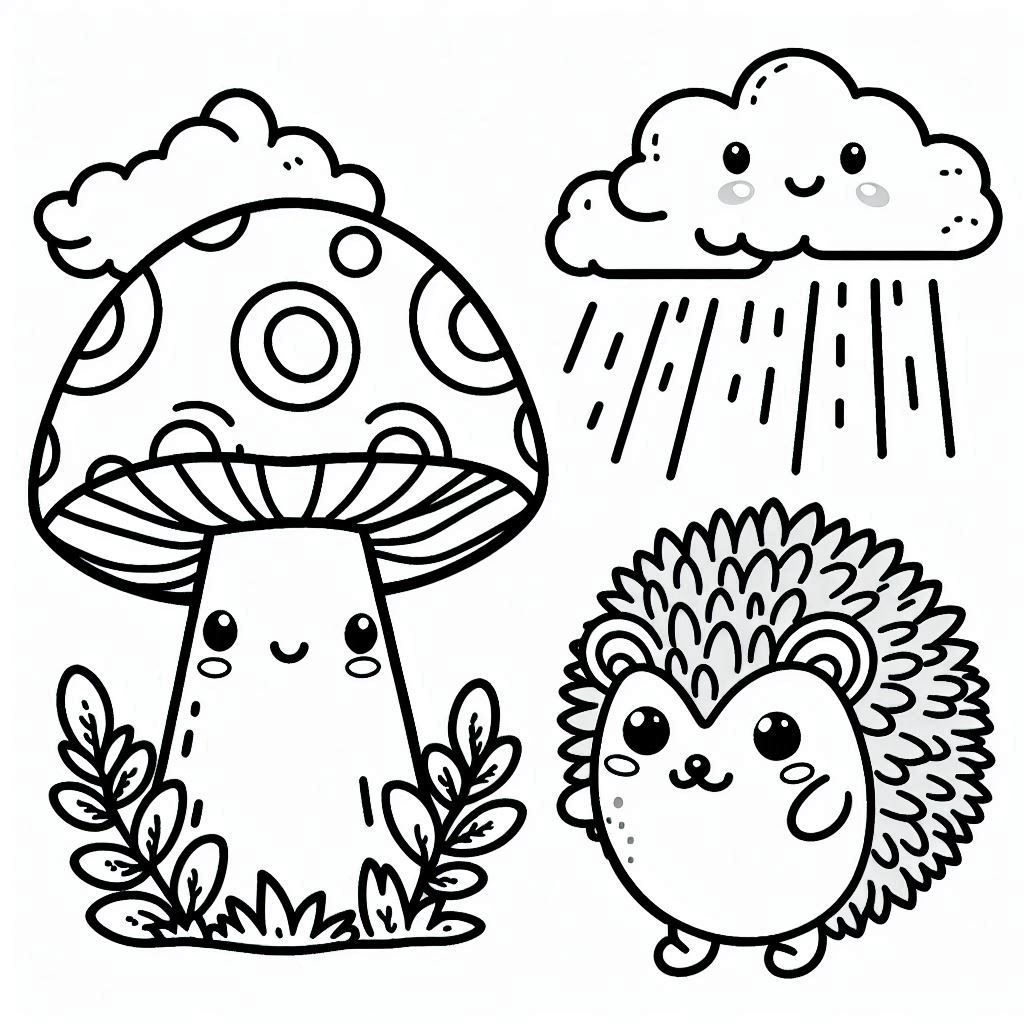 coloriage champignon à imprimer pdf