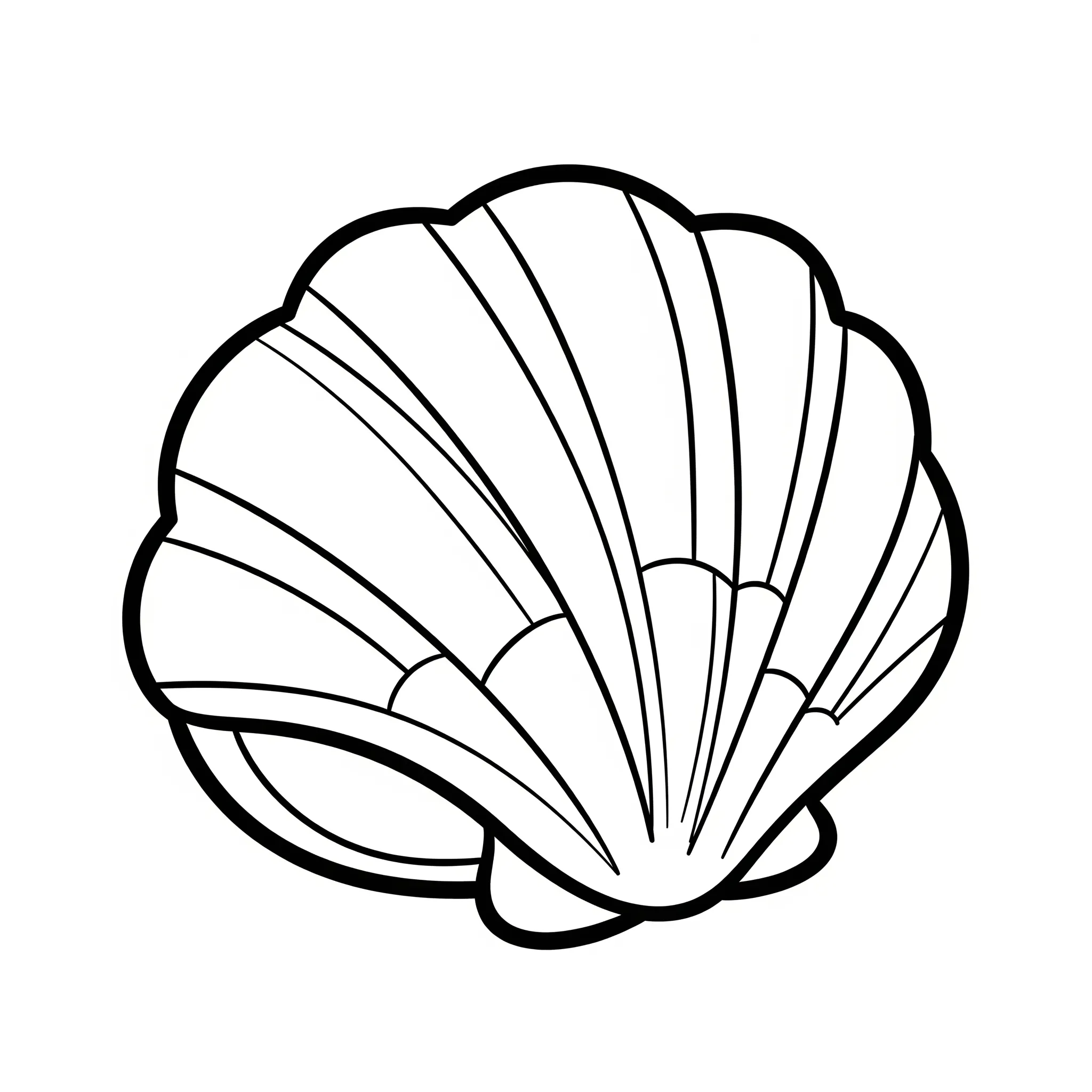 coloriage Coquillage à Rayures Larges a imprimer pour enfant de 4 ans