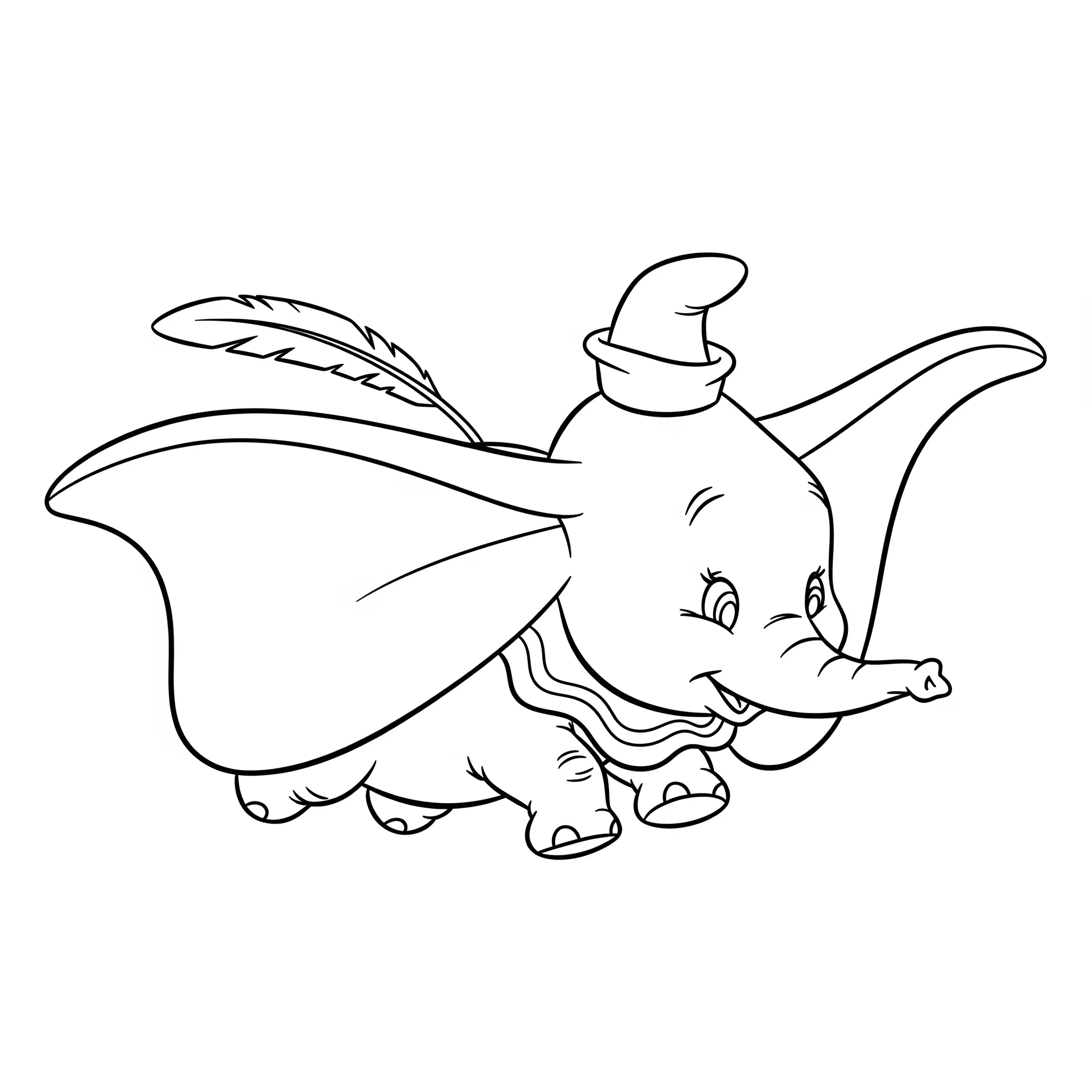 coloriage Dumbo Volant pour enfant de 10 ans