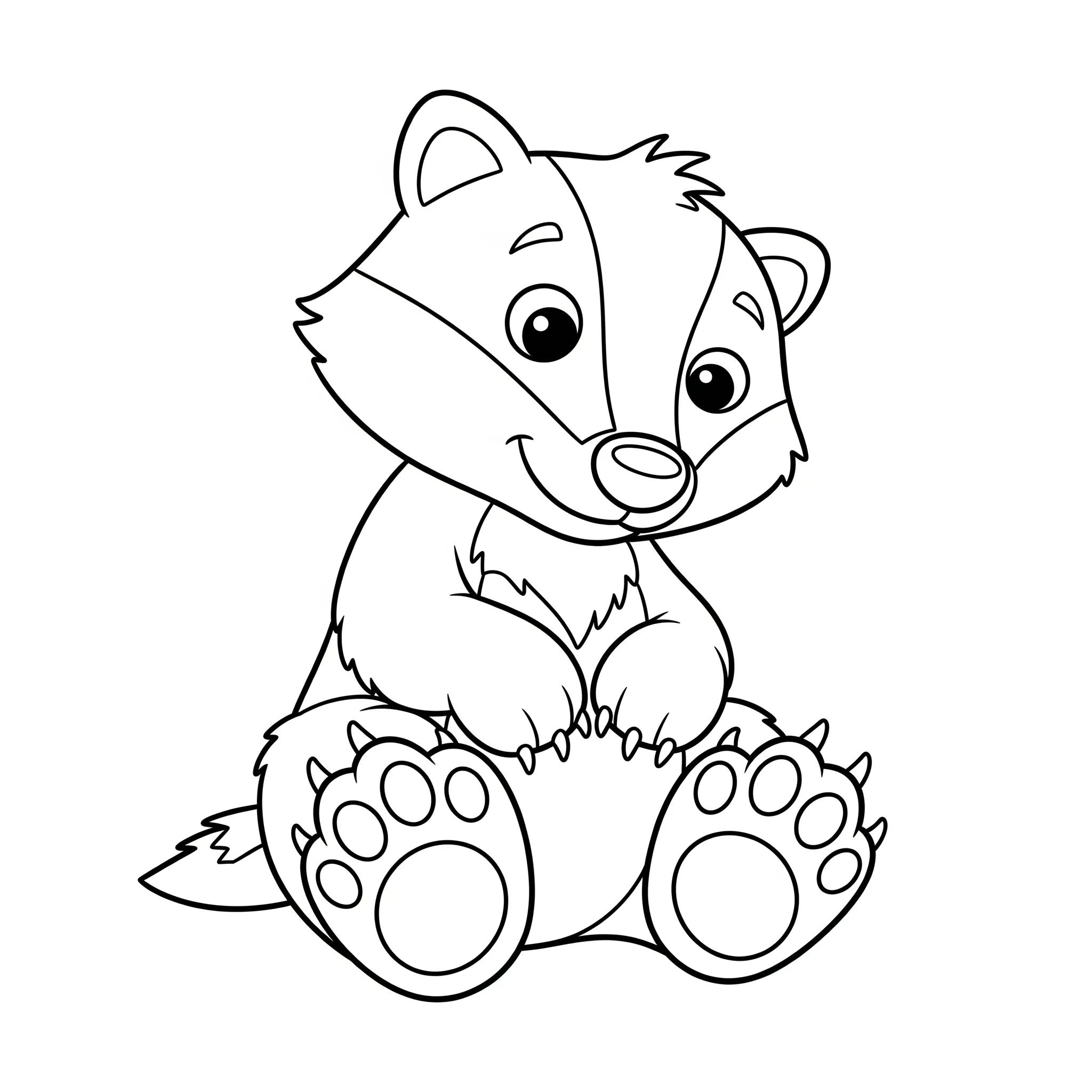 coloriage Empreintes de blaireau pour enfant gratuit