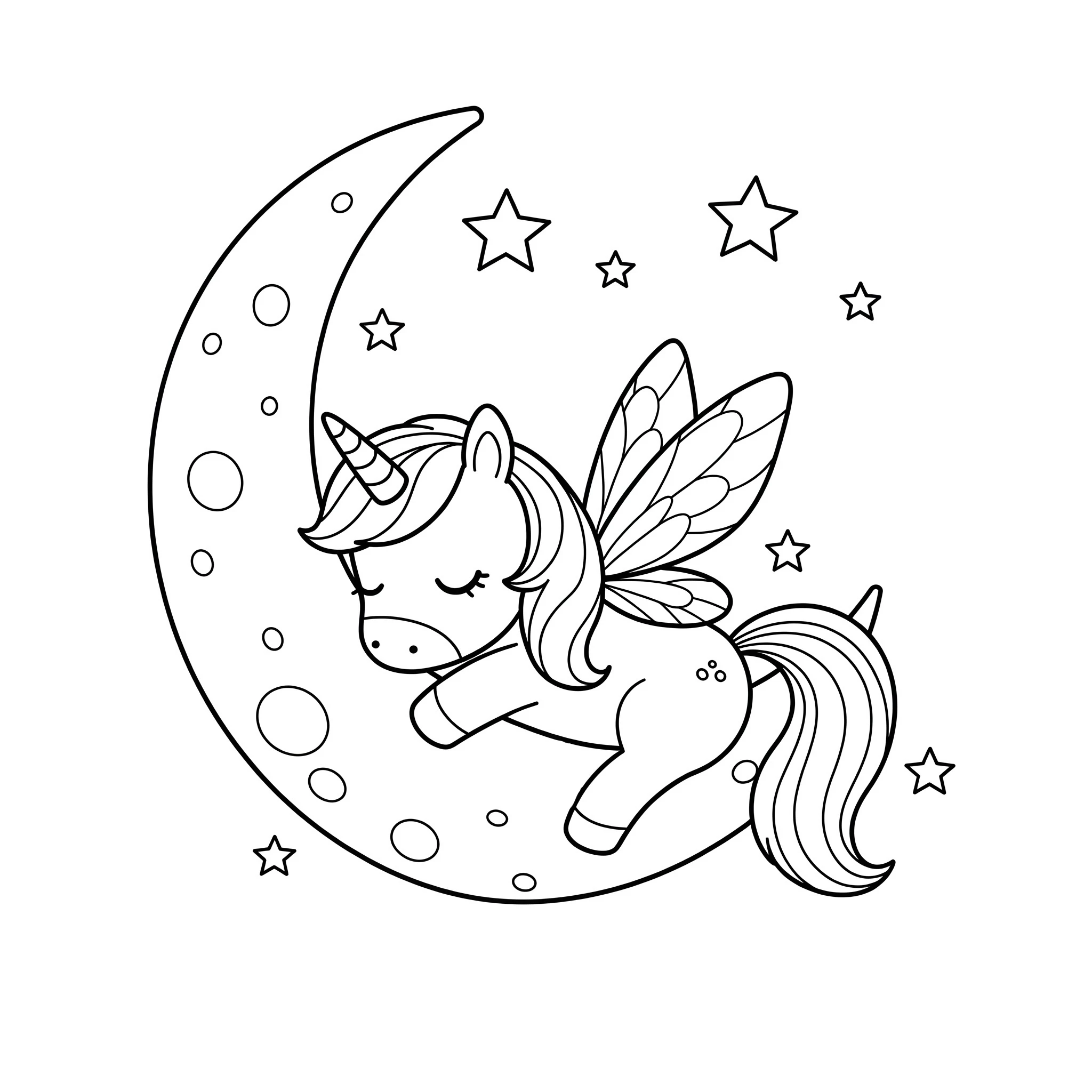 coloriage Fée Licorne à imprimer pour enfant de 7 ans