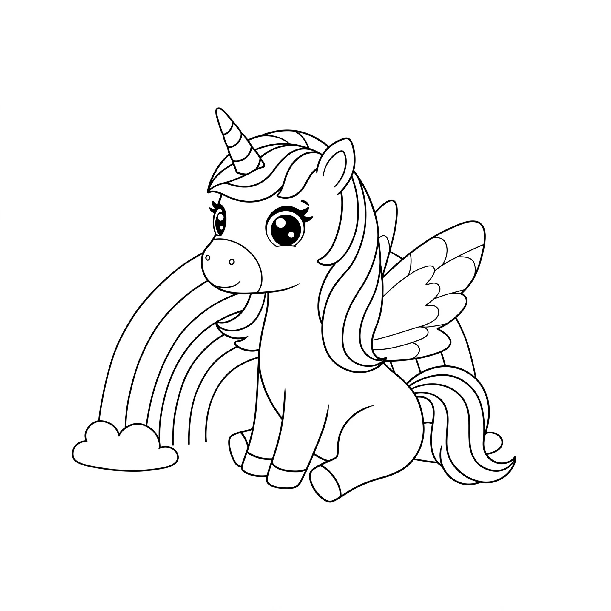 coloriage Fée Licorne pour enfant de à imprimer