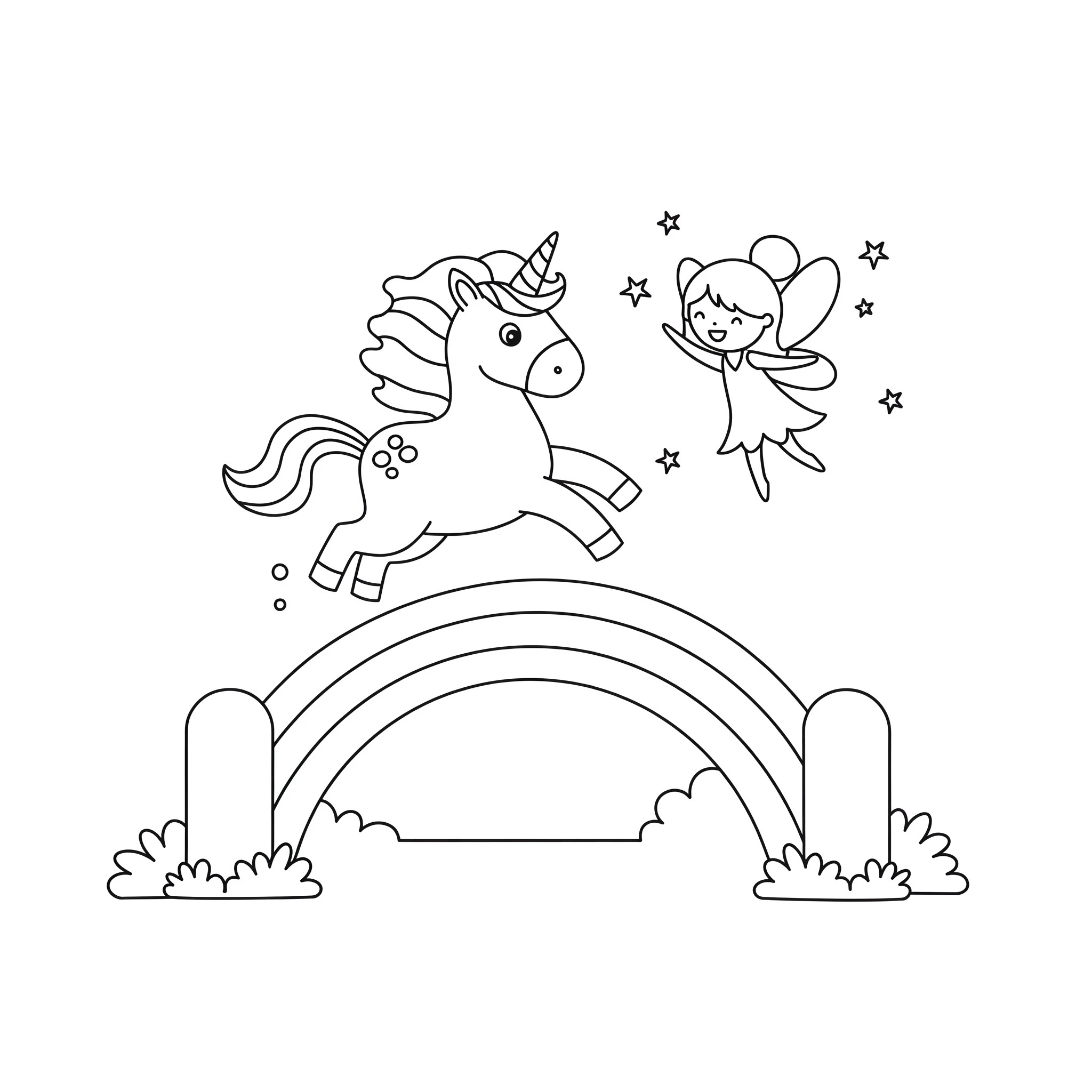 coloriage Fée Licorne a colorier en ligne