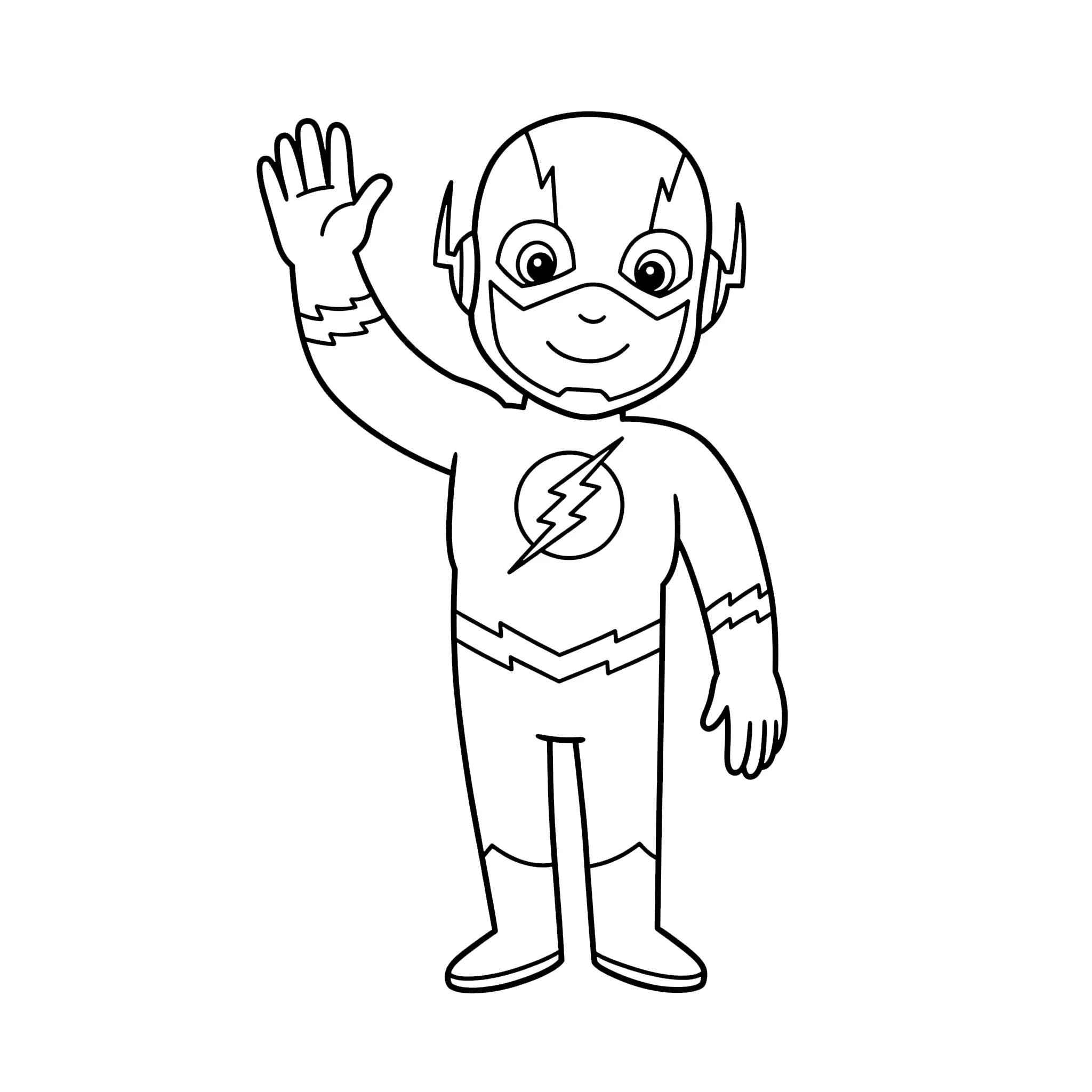 coloriage Flash pour enfant de 6 ans