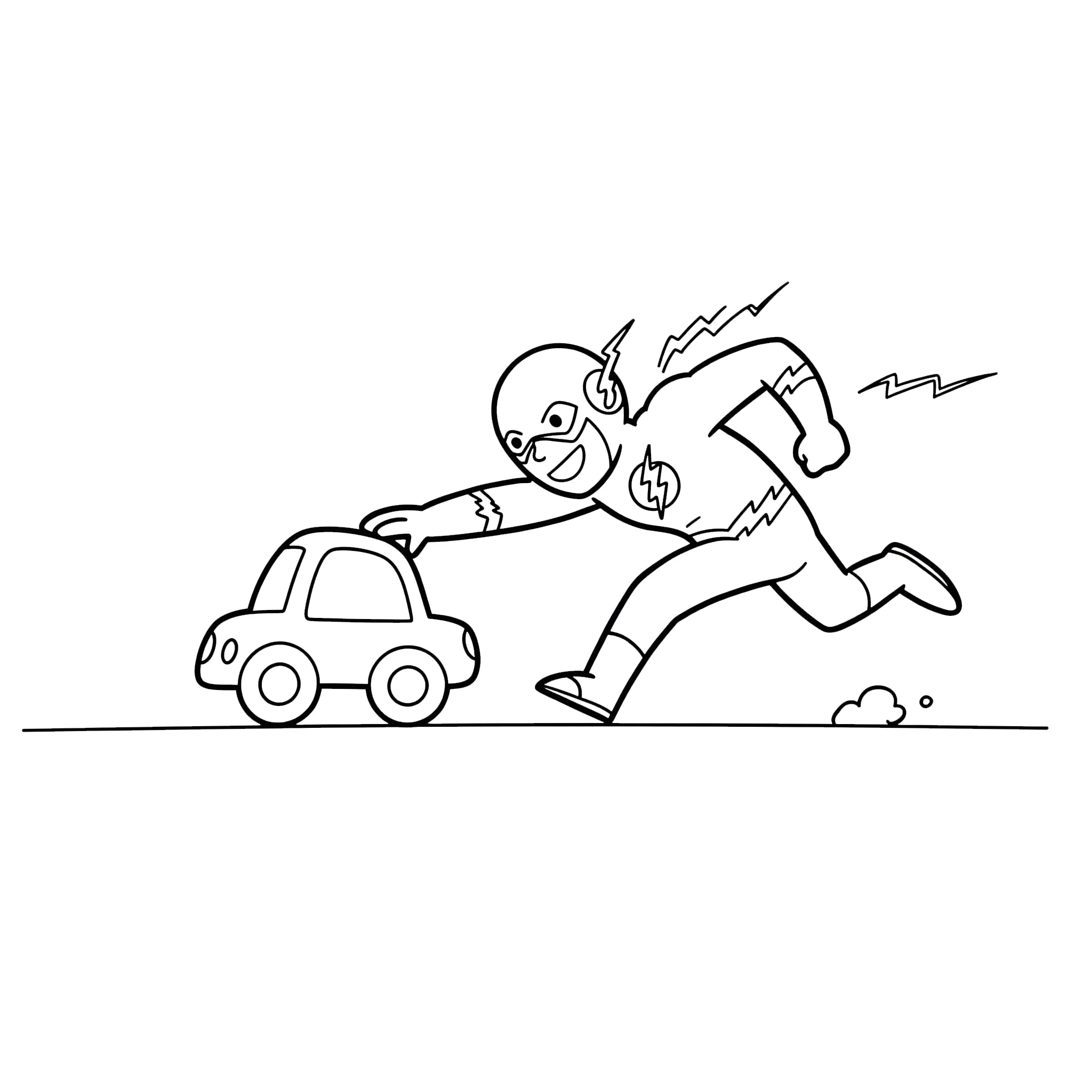 coloriage Flash pour enfant de 6 ans 1