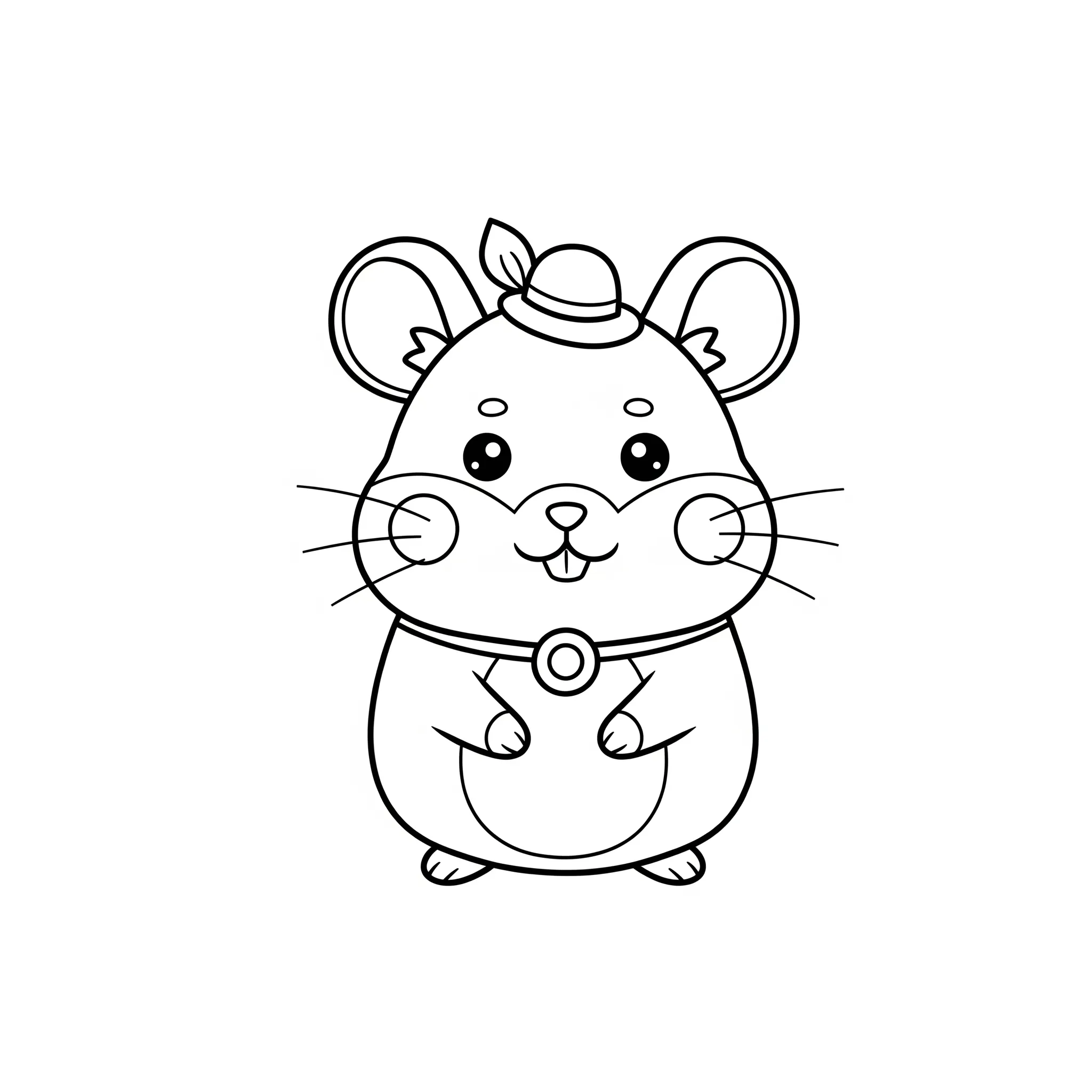 image pour coloriage Hamster avec des Accessoires enfant