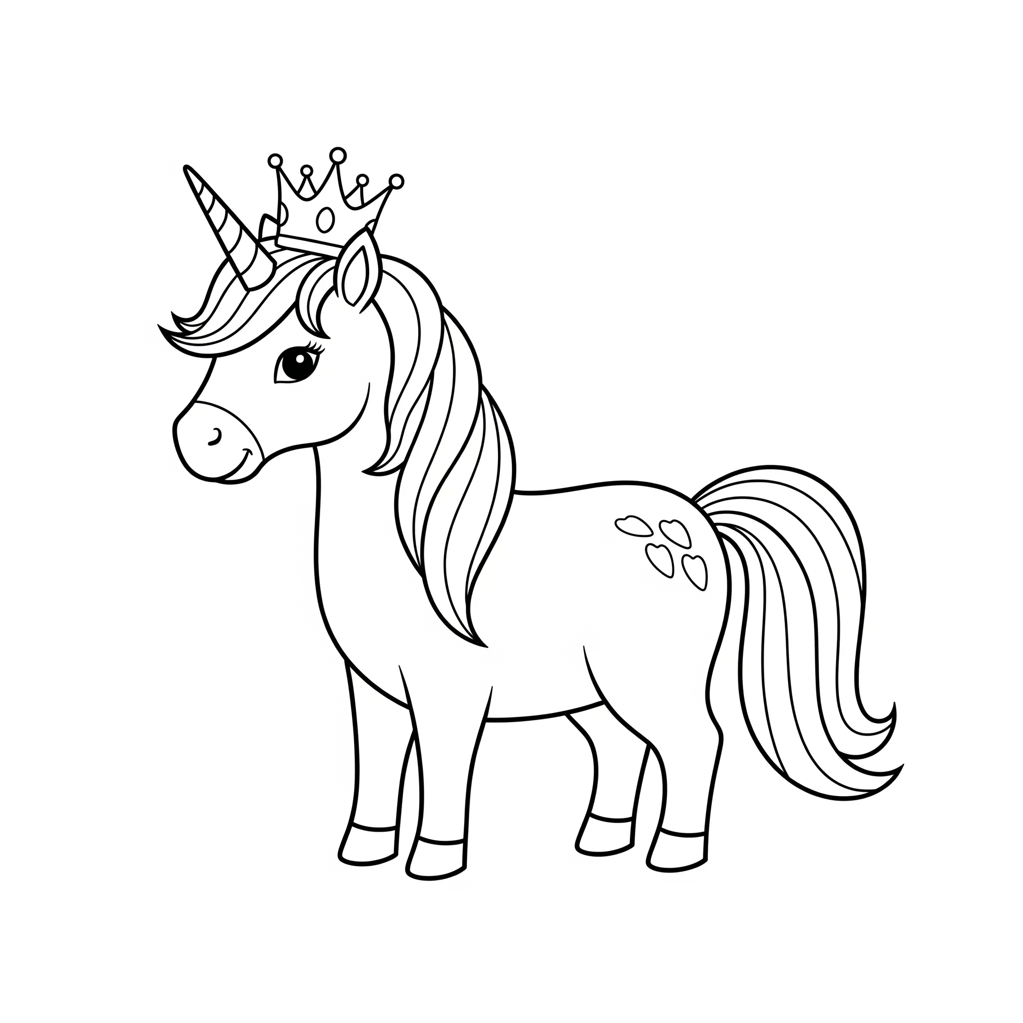coloriage La Licorne Royauté à imprimer pdf