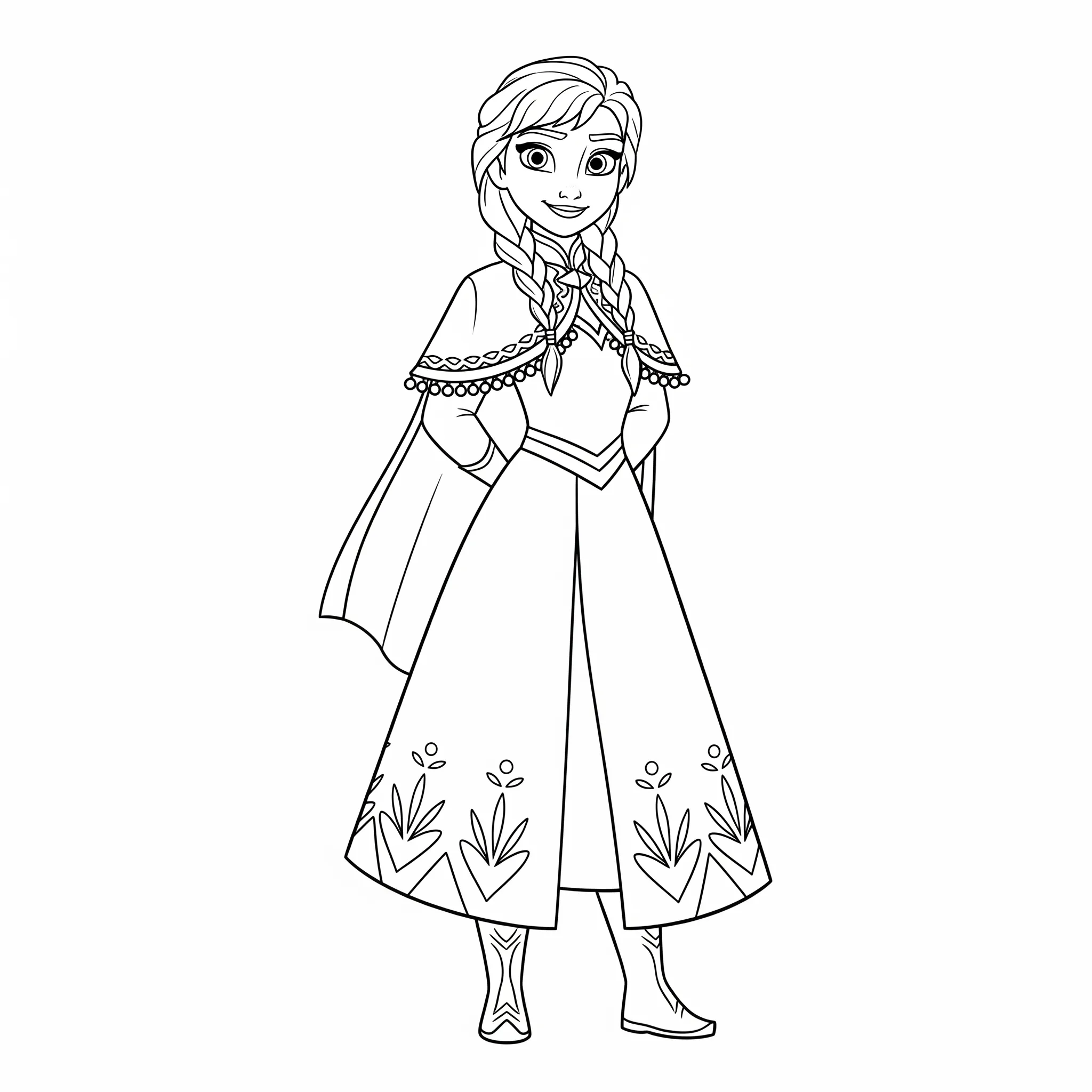 coloriage La robe de voyage d’Anna pour enfant de 10 ans