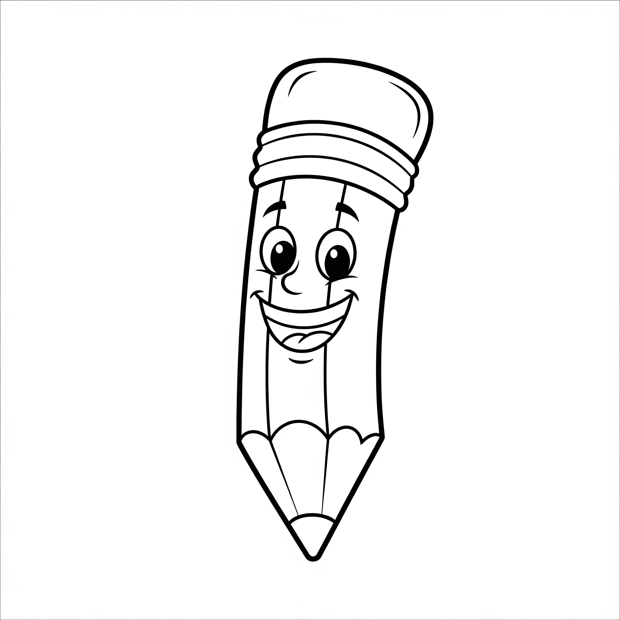 coloriage Le Crayon Souriant gratuit a imprimer